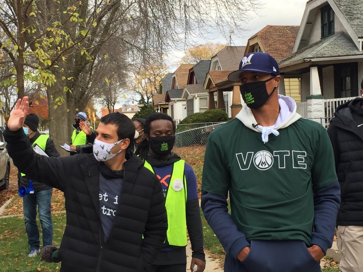 Alex Lasry at a voter rally. 