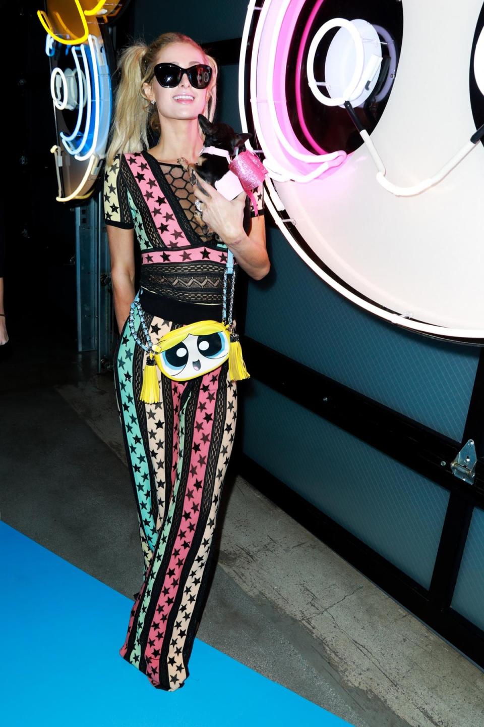 2019<br><br>Paris Hilton attends Christian Cowan x The Powerpuff Girls at City Market Social House (Getty Images)