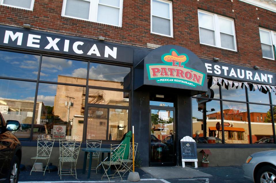 The entrance to El Patron Mexican Restaurant on Harding Street in Worcester.
