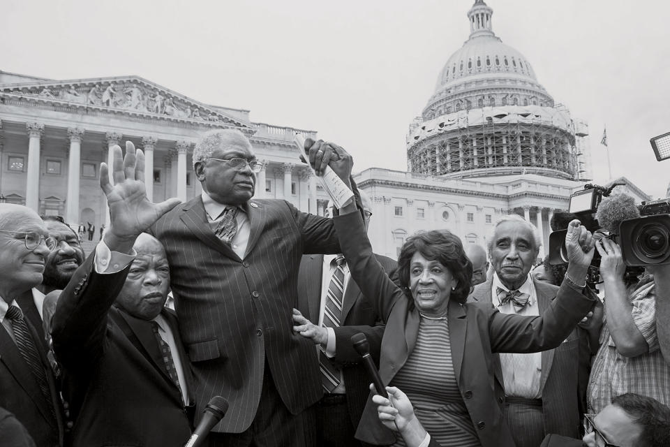 Clyburn and the late Representative John Lewis, left, were civil rights activists before being elected to Congress<span class="copyright">Allison Shelley—Getty Images</span>
