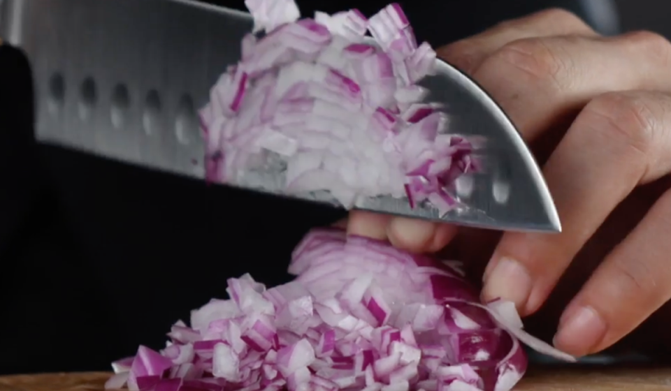 Master Maison knife chopping onion