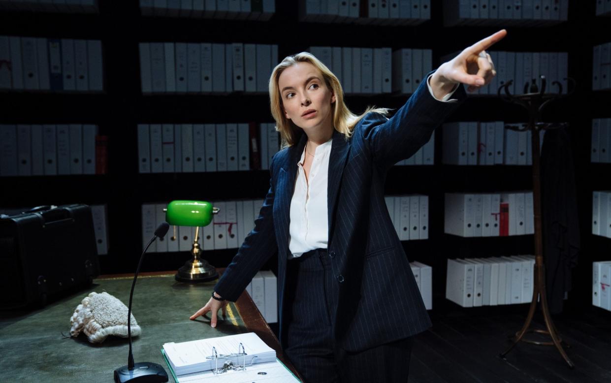 Countering the gloom: Prima Facie was a West End triumph with Jodie Comer playing a barrister in psychological freefall - Empire Street Productions/ Helen Murray