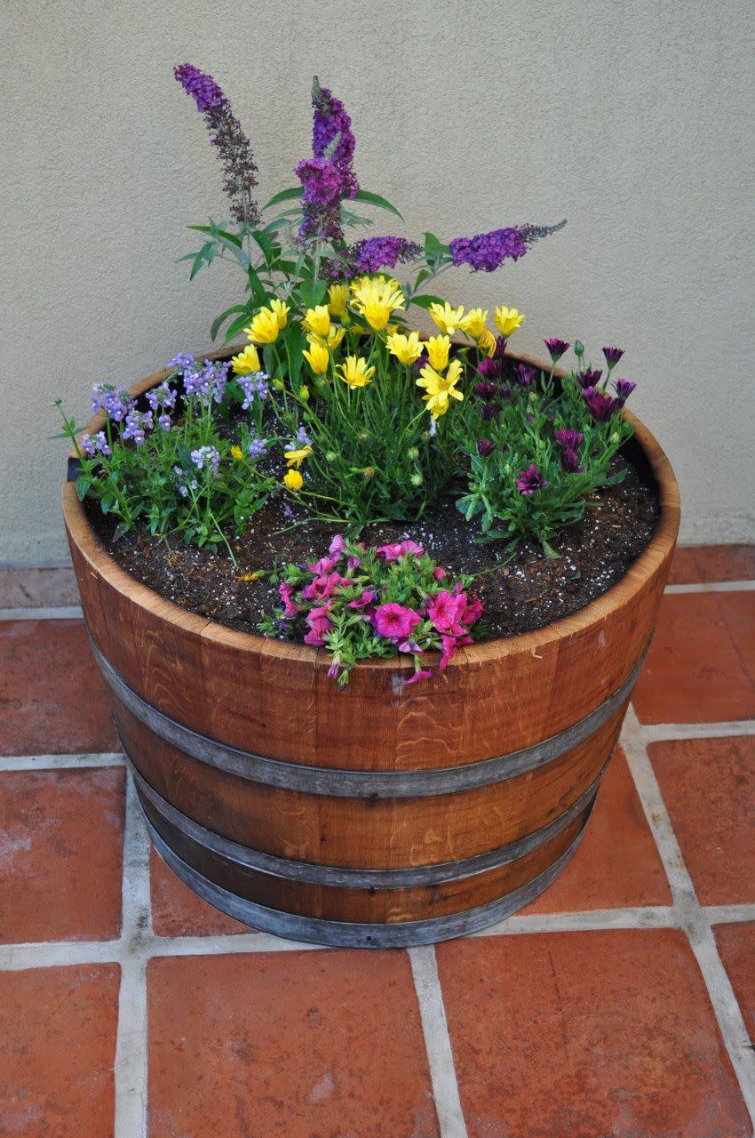 Wine Barrel Planter