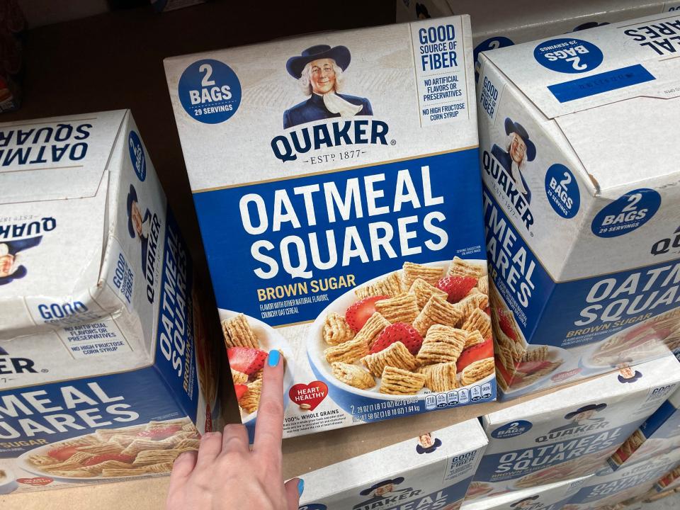 double package of quaker oatmeal squares at costco