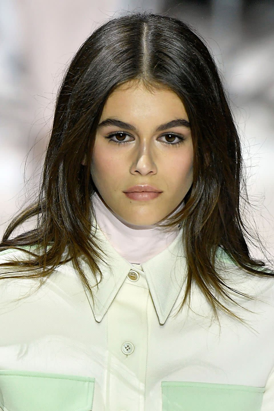 <p><strong>Trend: </strong><strong>define your features</strong></p><p>The most was made of Kaia Gerber's, and the rest of the models' features, at Calvin Klein. Her brows were darkened, her eyes rimmed (along the inner waterlines) and her bone structure was subtly enhanced with light blusher. A touch of highlighter was added to her cupid's bow and the inner corners of her eyes as well, meaning all her features were prettily defined. </p>