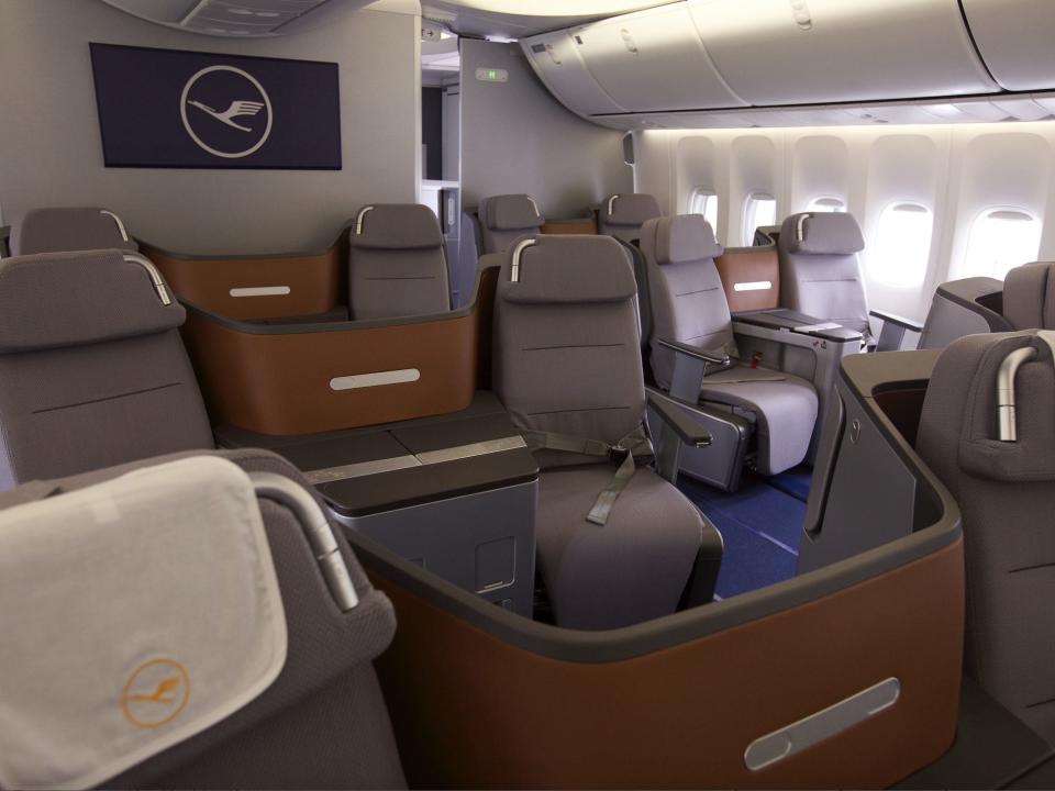 Inside Lufthansa's Boeing 747-8i.