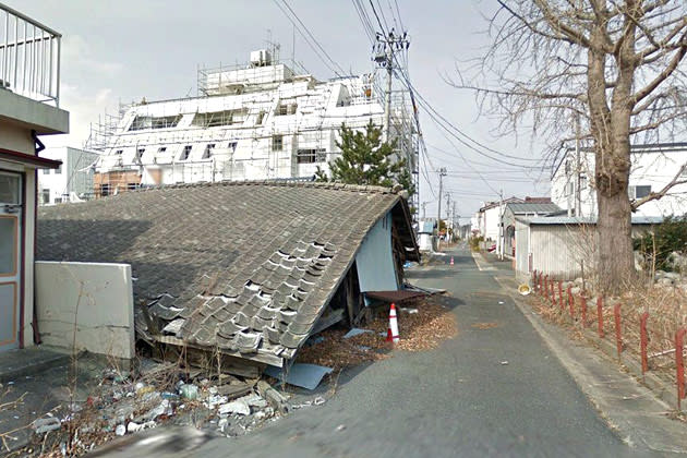 Namie town, Japan, just north of the failed Fukushima nuclear power plant. Google recently sent its Street View team into Namie, still within the nuclear exclusion zone, to document the empty streets and fields, deserted now for more than two years.