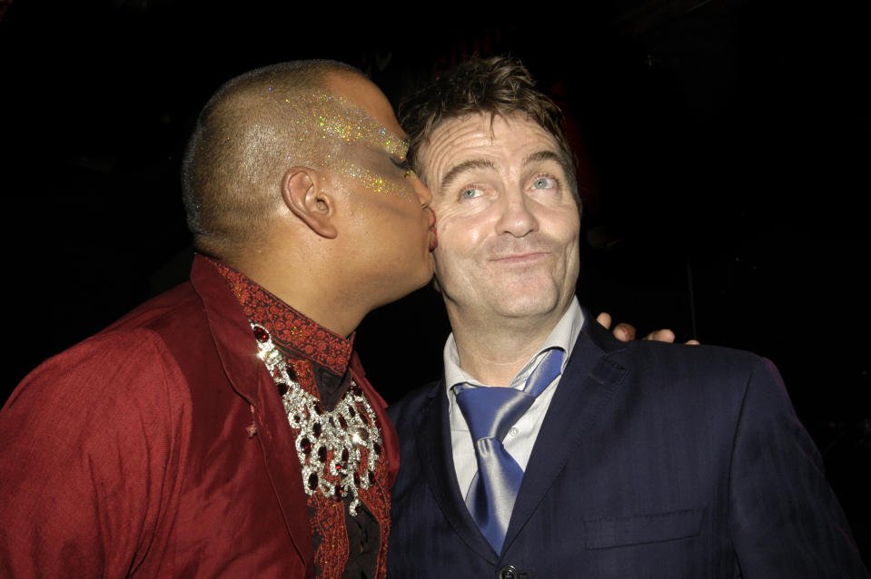 John Mayer and Bradley Walsh during North West Comedy Awards - October 28, 2005 at Piccadilly Hotel in Manchester, Great Britain. (Photo by Shirlaine Forrest/WireImage)