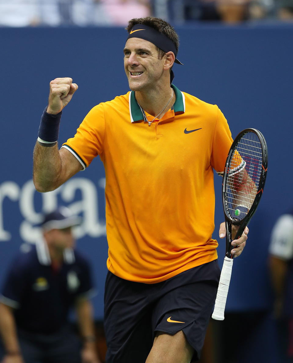 Juan Martin Del Potro moved onto his second grand slam final. Del Potro will play the winner of Kei Nishikori/Novak Djokovic. EFE/EPA/DANIEL MURPHY