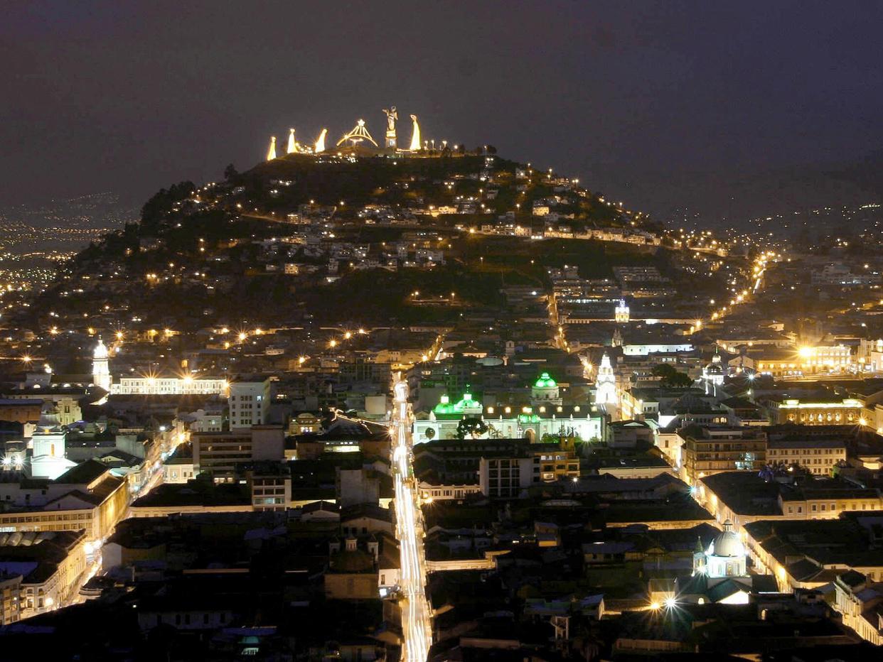 Quito, Ecuador's capital, at night: RODRIGO BUENDIA/AFP/Getty Images