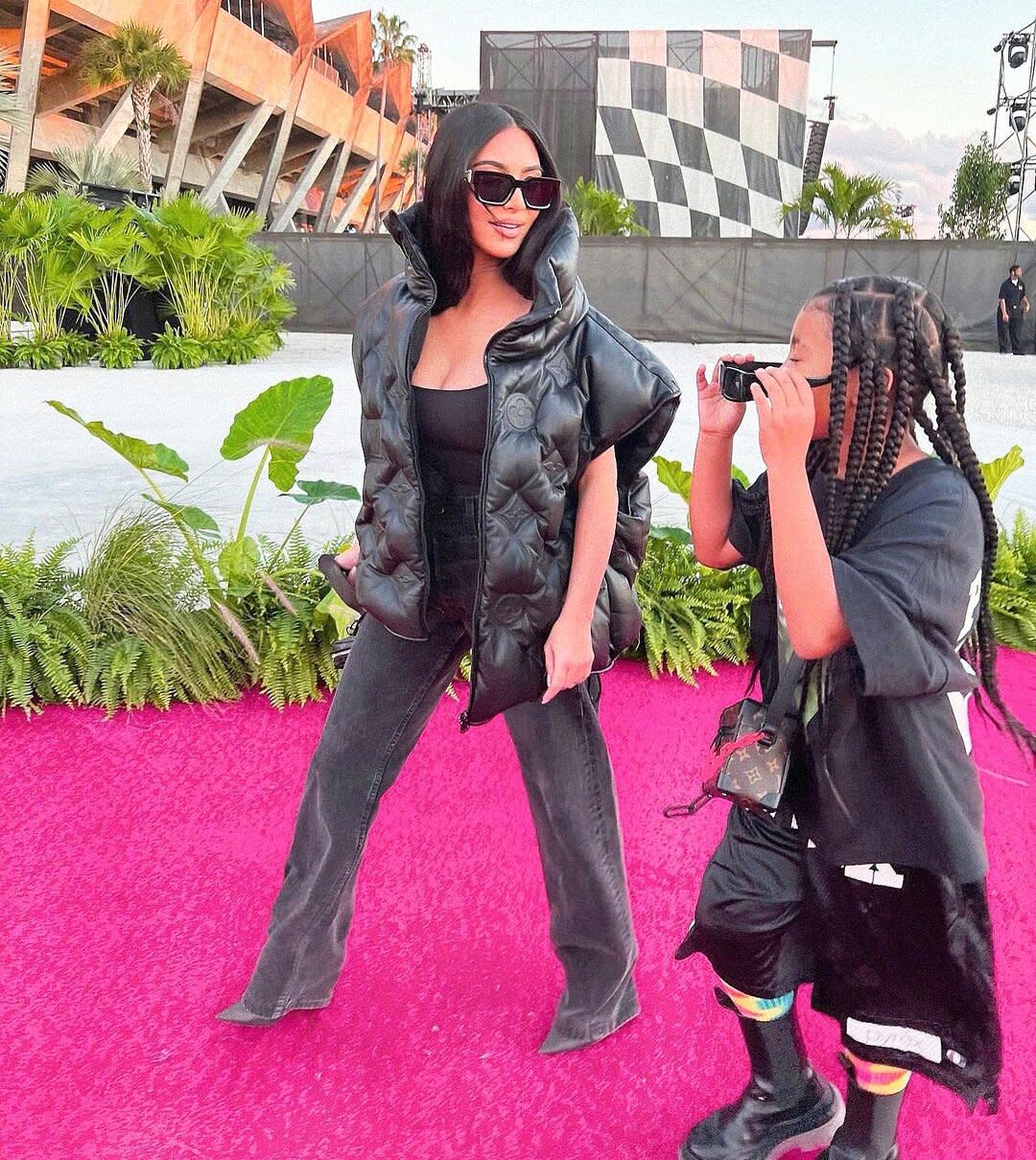 Kim Kardashian and North West Throwbacks from Virgil Abloh Final Show