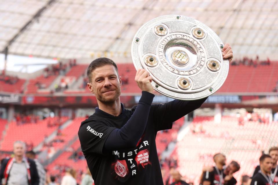 Alonso turned a team once called ‘Neverkusen’ into unbeaten Bundesliga champions (Getty Images)