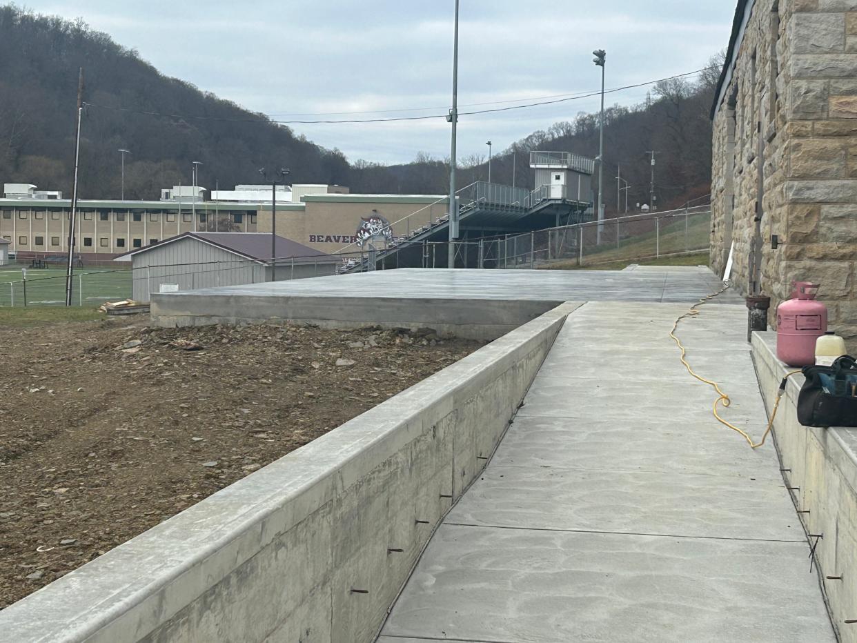 There'll be an outdoor stage at the new Beaver Community Center at the site of the borough's former pool.