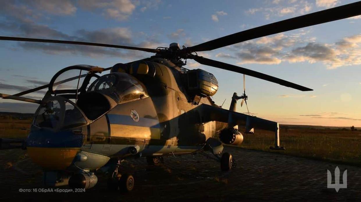 A Ukrainian combat helicopter. Photo: 16th Separate Aircraft Brigade of Ukraine's Armed Forces