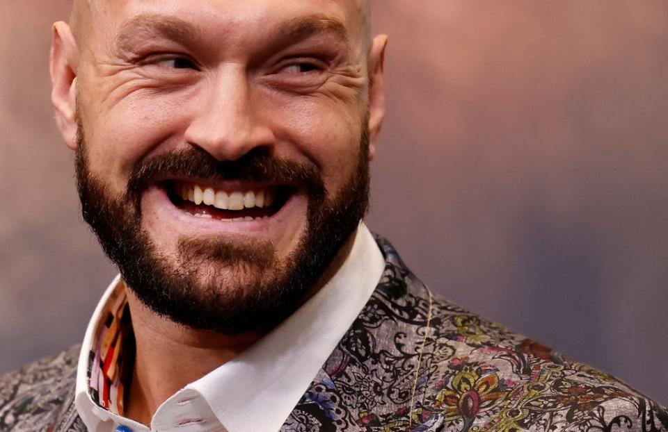 Tyson Fury mocked Eddie Hearn after the promoter’s prediction on ticket sales was proved wrong  (AFP via Getty Images)