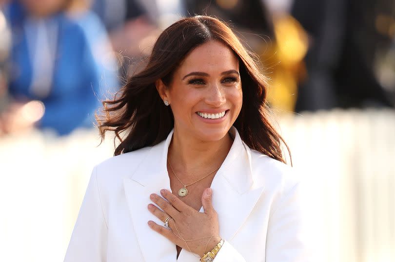 Meghan Markle white suit