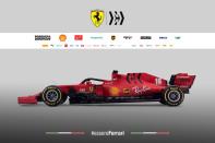 The new Ferrari Formula One race car is pictured in this handout photo