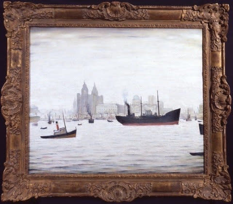 L.S.Lowry, The Liver Buildings, Liverpool, 1950 - Credit: Courtesy of the Walker Art Gallery, Liverpool/On long term loan to the Walker Art Gallery, Liverpool