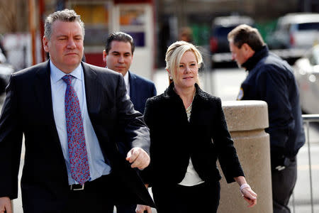 Bridget Anne Kelly, former deputy chief of staff to New Jersey Governor Chris Christie, arrives for her sentencing in the Bridgegate trial at the Federal Courthouse in Newark, New Jersey, U.S., March 29, 2017. REUTERS/Lucas Jackson