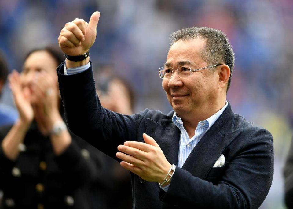 The Leicester City owner was always happy to acknowledge the team’s fans (Getty)