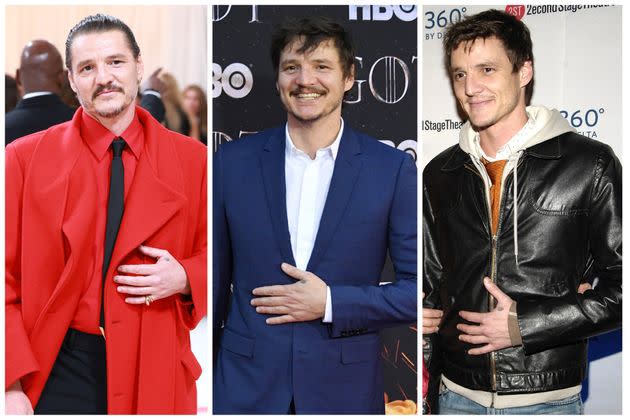 Pedro Pascal in 2023, 2019 and 2007.