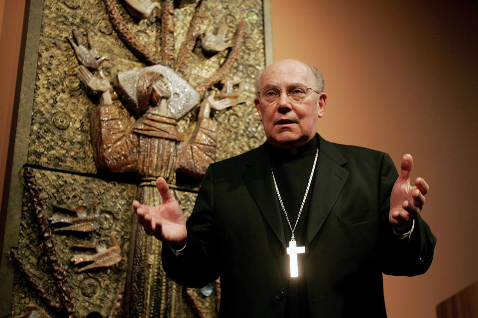 Age: 76  Born: June 15, 1936 in Long Beach, Calif.  Education: St. John's Seminary (Camarillo, Calif.), Pontifical North American College and Pontifical Gregorian University  Ordained a priest: 1961 in Rome  Posts held: auxiliary bishop of Los Angeles (1983-1986); archbishop of Portland, Ore. (1986-1995); archbishop of San Francisco (1995-2005); prefect of the Congregation for the Doctrine of the Faith (2005-2012)  Elevated to cardinal: 2006 by Pope Benedict XVI   SAN FRANCISCO - MAY 13:  San Francisco Archbishop William Levada holds a news conference regarding his recent appointment to the Vatican at St. Francis Hall in St. Mary's Cathedral Conference Center on May 13, 2005 in San Francisco, California. The Archbishop was named as the head of the Congregation for the Doctrine of the Faith, the same office Pope Benedict XVl held before his elevation.  (Photo by David Paul Morris/Getty Images)