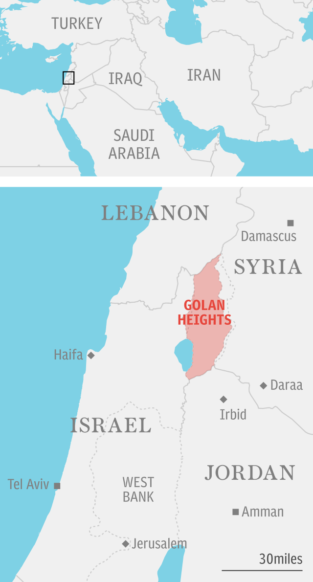 Golan Heights - locator map
