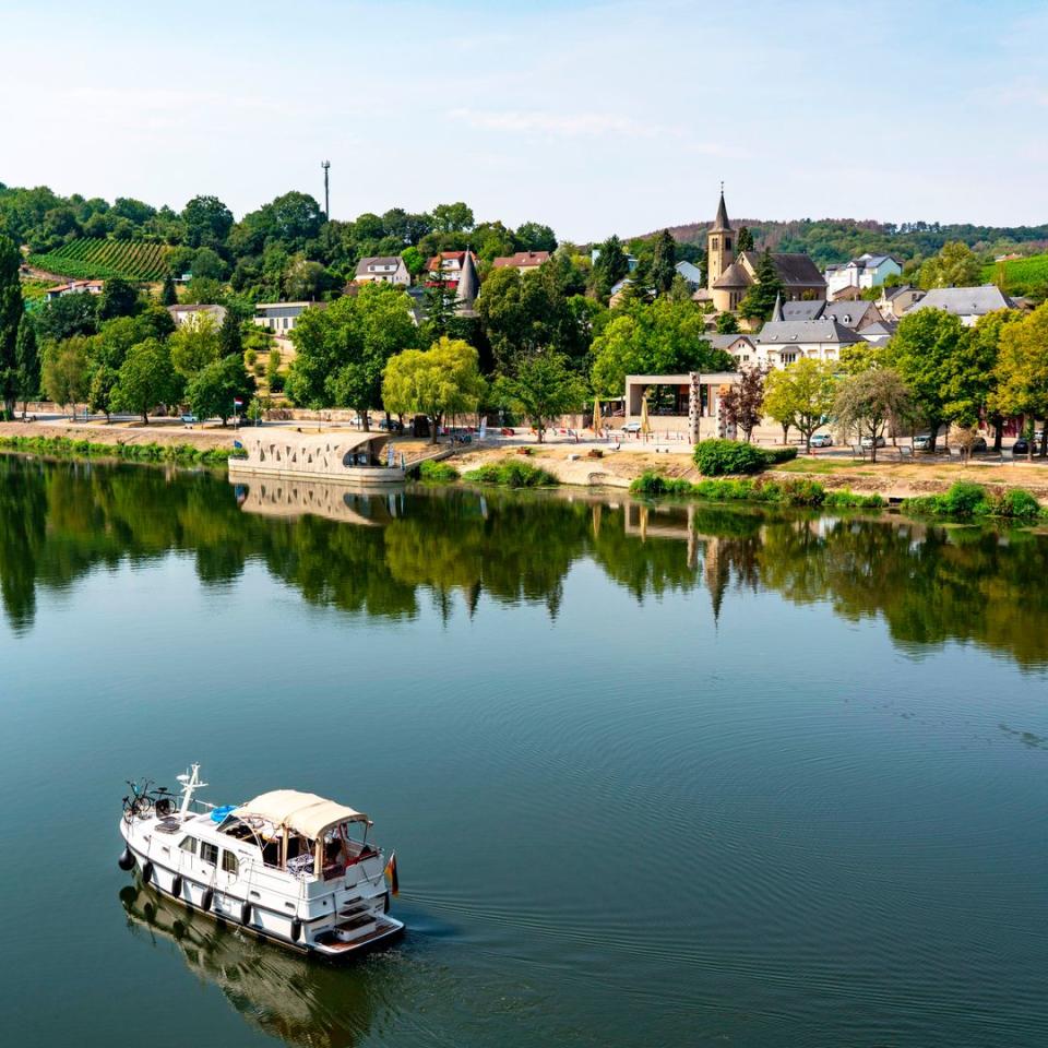 Localidad de Schengen, en Luxemburgo, a orillas del río Mosela.