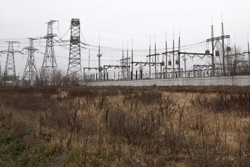 A power station on the outskirts of Chisinau, Moldova, on Nov. 16, 2022. Massive power blackouts that temporarily hit more than a half-dozen cities across Moldova this week following Russia's heavy bombardment of Ukraine have spotlighted the critical impact Moscow's war is having on energy security in Moldova, Ukraine's neighbor, which is already grappling with a series of acute crises. (AP Photo/Aurel Obreja)