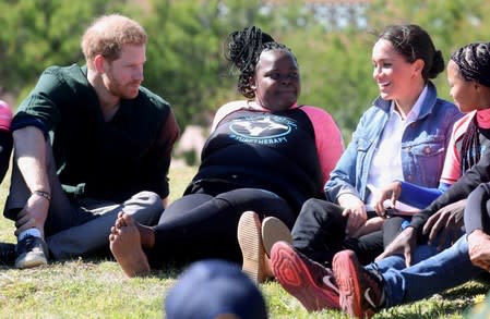 Britain's Prince Harry and his wife Meghan visit South Africa