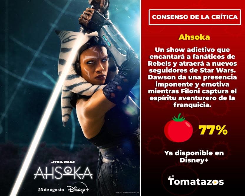 Calificación de la crítica de Ahsoka (Crédito: Tomatazos)