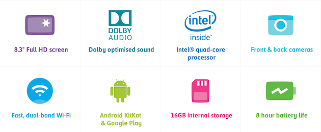 Tesco Hudl 2 Specs