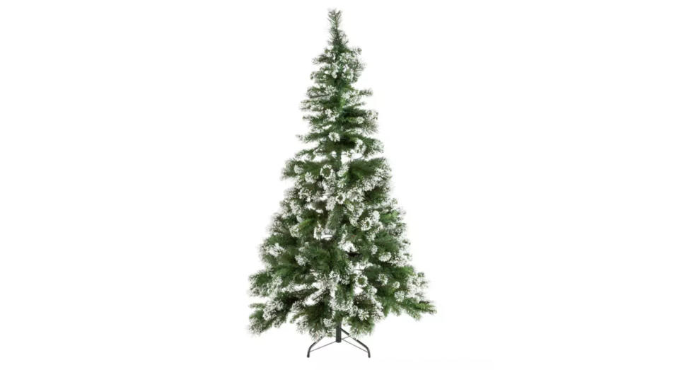 6ft Pre-Lit Snow Tipped Christmas Tree 