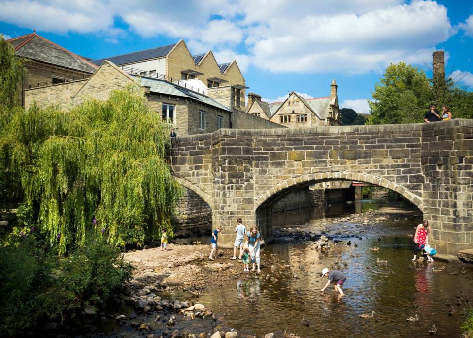 A bridge in the centre of Hebden Bridge (PA)