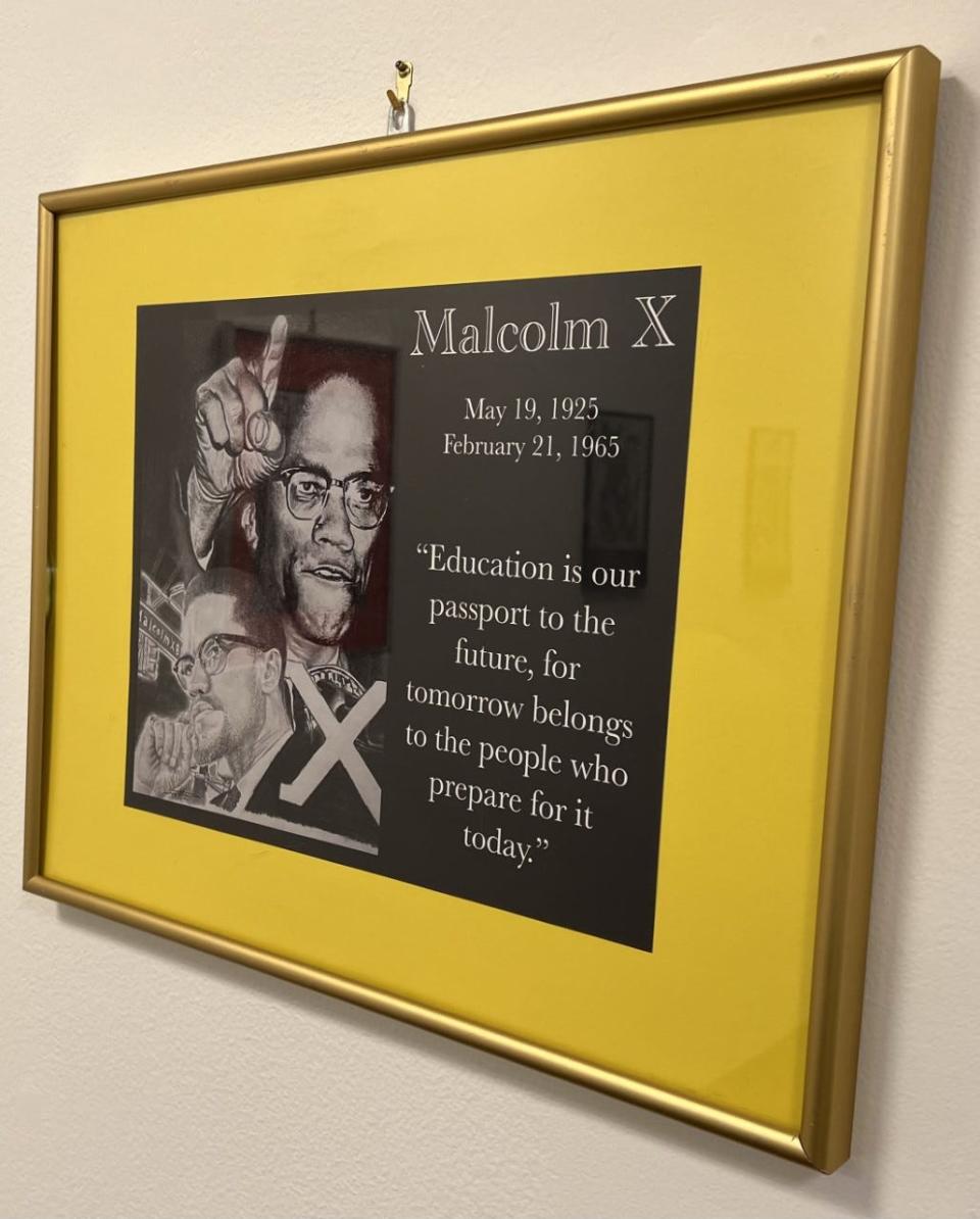 A new art exhibit at Malone University features prominent and historic Black Americans, including Malcolm X, Frederick Douglass, Barack Obama, John Lewis and others. Canton native and McKinley High School graduate Deseré  Mayo created the works.