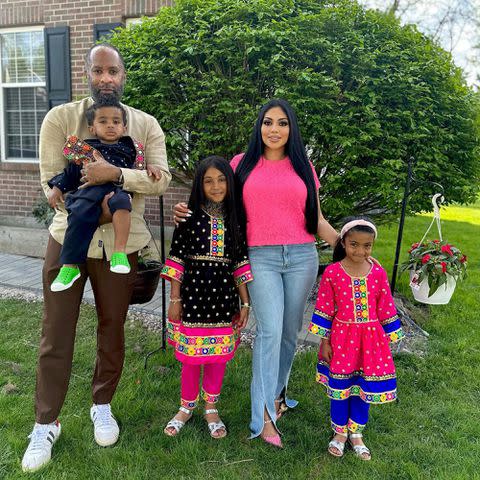 <p>Lona Azami Instagram</p> Zuri Kye Edwards and his wife Lona Azami with their kids Gia, Leyla and Zuri Jr.