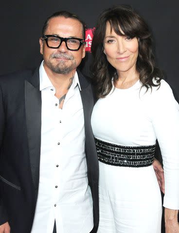 <p>Barry King/Getty</p> Kurt Sutter and Katey Sagal