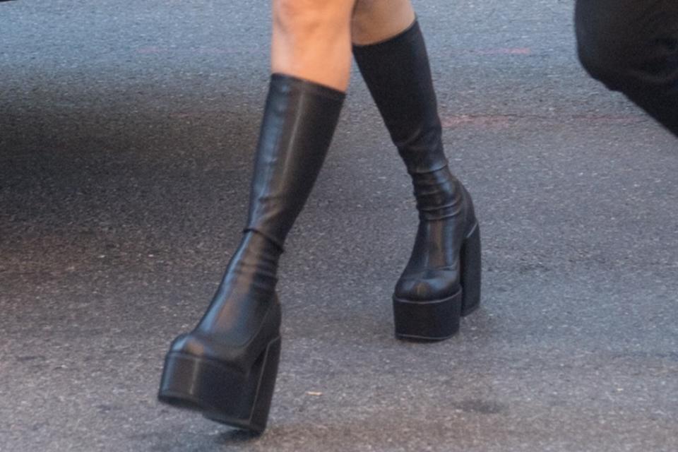 A closer look at Kardashian’s boots. - Credit: BeautifulSignatureIG / SplashNews.com