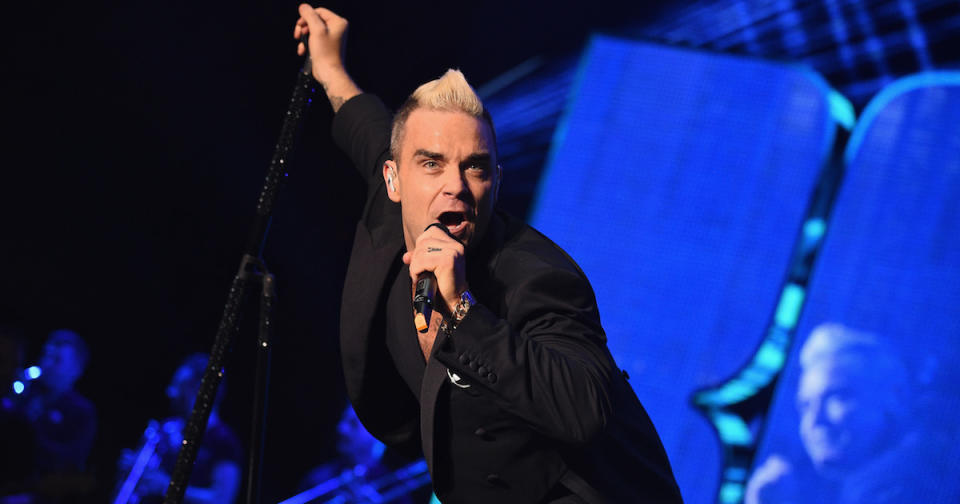 Robbie performs onstage during the 10th Anniversary of the Throne Celebrations in Monaco (Copyright: Getty/PLS Pool)