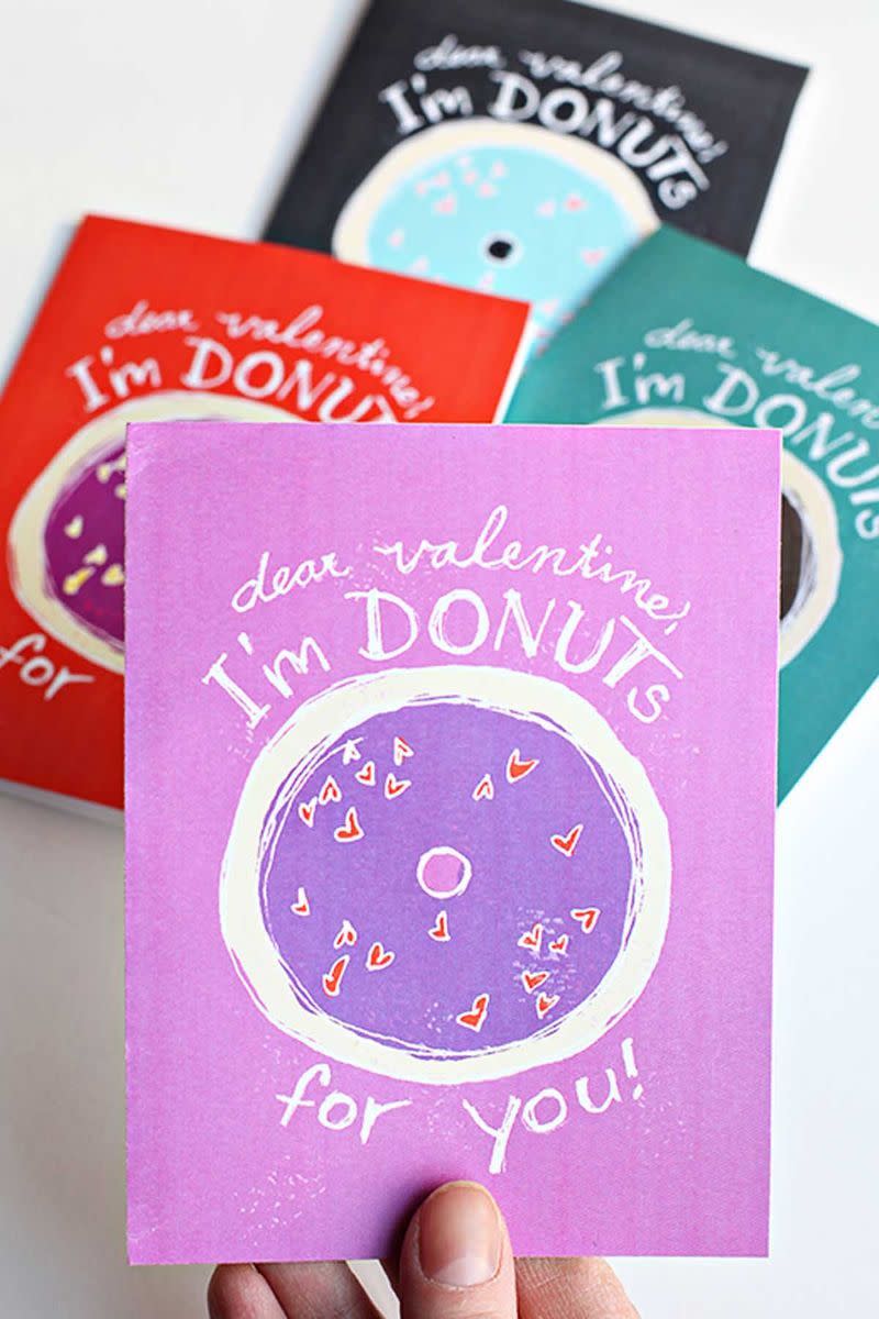 Donut Card Printable Valentine