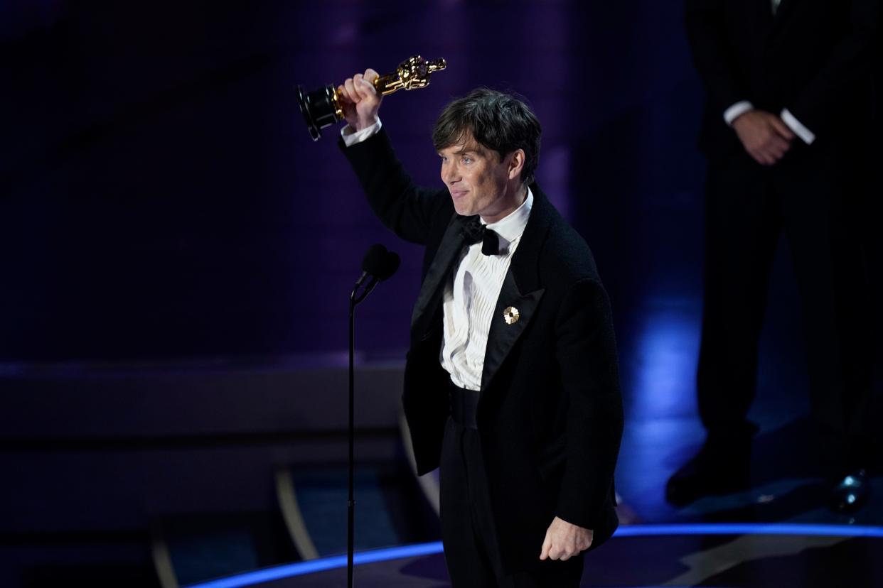 "Oppenheimer" star Cillian Murphy earned his first Oscar Sunday night when he won best actor for his performance in the historical drama.