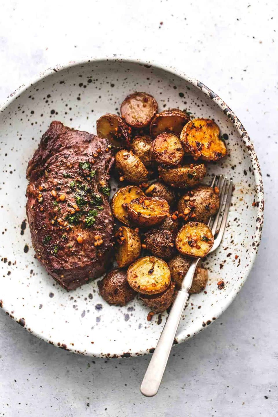 Garlic Butter Steak and Potatoes Skillet