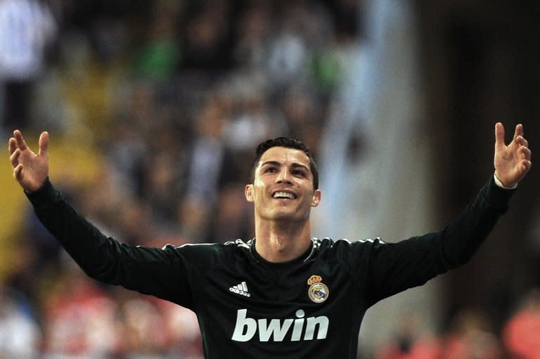 Real Madrid forward Cristiano Ronaldo during a La Liga match against Malaga on December 22, 2012. Ronaldo admits he would love to win the Ballon d'Or, but it would not be the end of the world if the prize went elsewhere