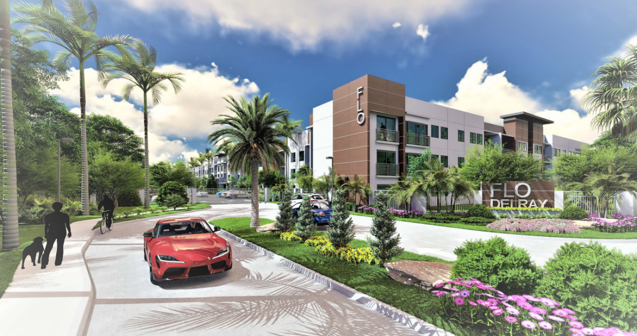 Rendering of the Flo project, a Delray Beach multi-family development, pitched by The Rochemont Group.