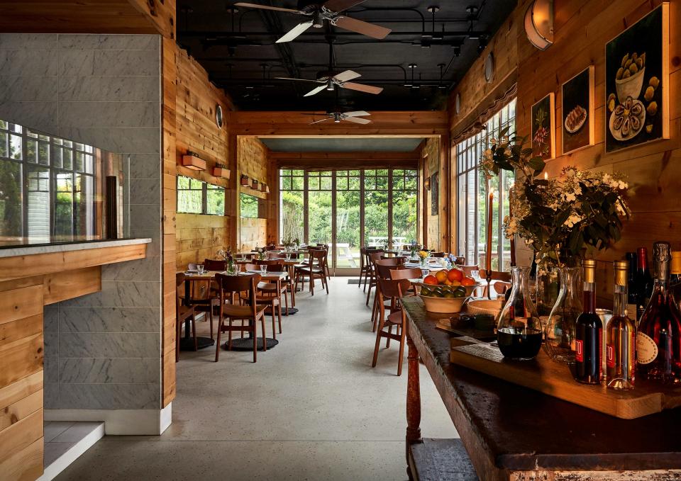 Inside Il Buco al Mare, which serves rustic Italian fare.