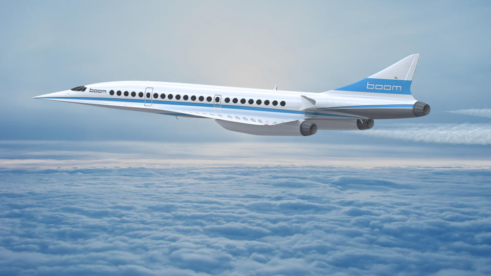 One of the supersonic aircraft models that Boom is developing. Photo courtesy of Boom Company.