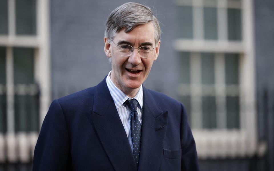 Jacob Rees-Mogg leaves Liz Truss's last cabinet meeting on Tuesday - TOLGA AKMEN/EPA-EFE/Shutterstock