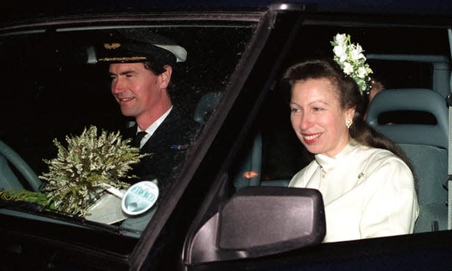 Princess Anne and Vice Admiral Timothy Laurences wedding in 1992