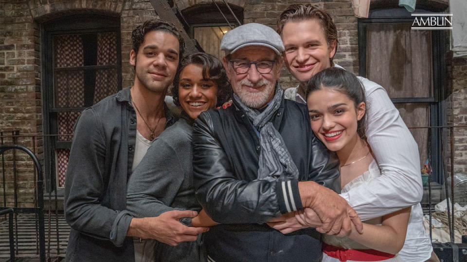 Steven Spielberg and the stars of 'West Side Story' (Disney/Fox)