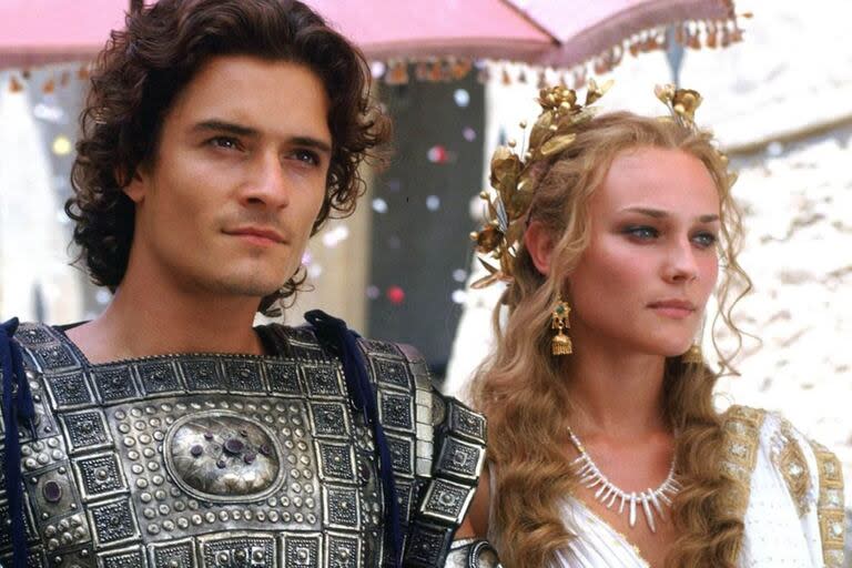 Diane Kruger y Orlando Bloom en Troya